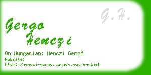 gergo henczi business card